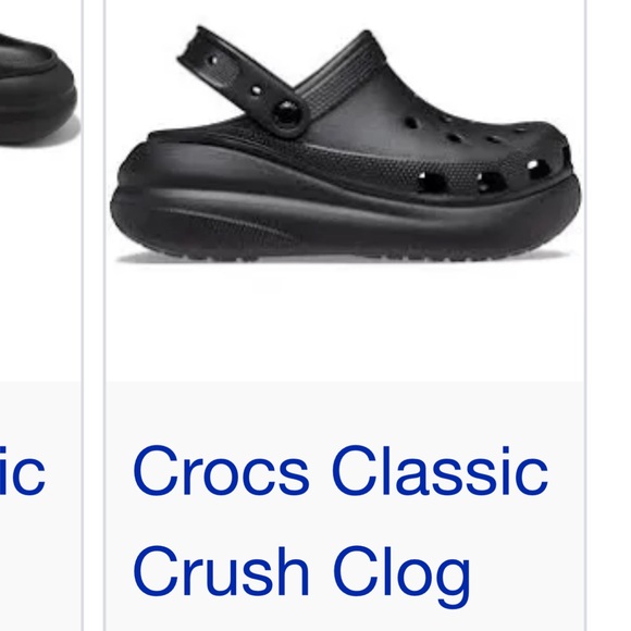 CROCS Shoes - CROCS Black Classic Crush Clogs. Women’s 10, Men’s 8. Minimalist Comfort.